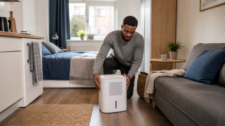 Best dehumidifier for studio flat UK living in a compact modern apartment