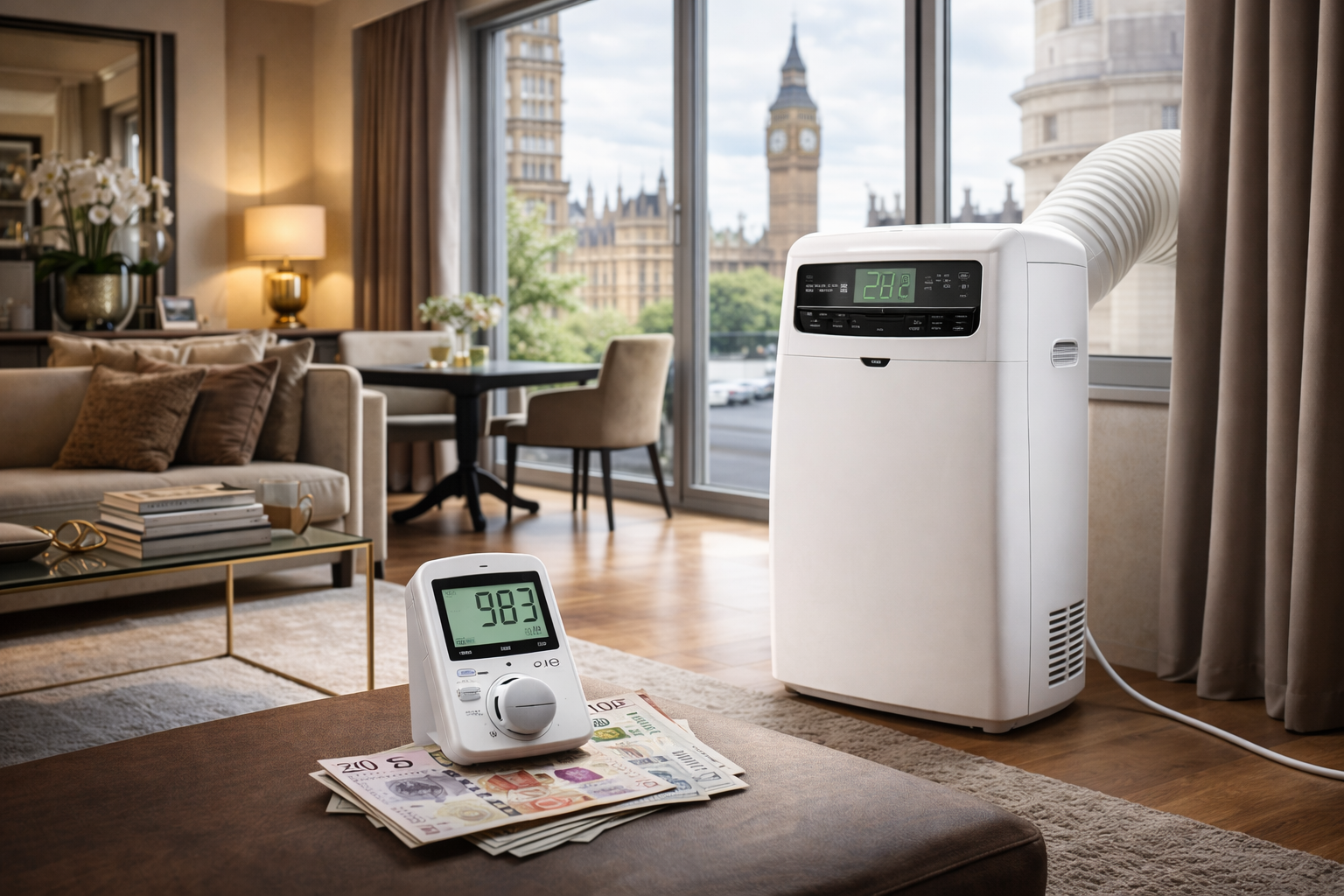 how much electricity does a portable air conditioner use