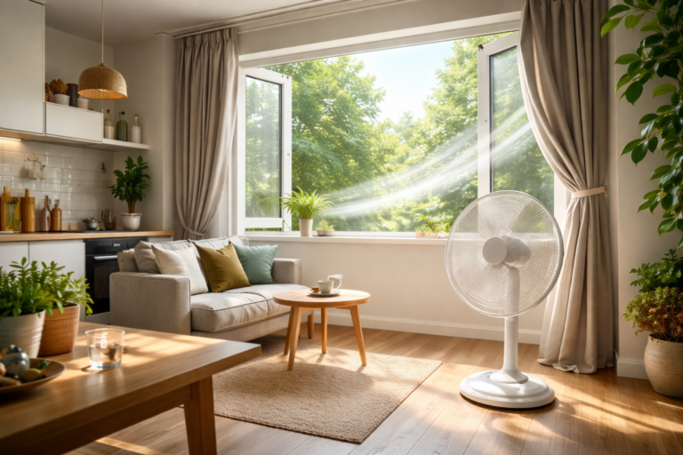how to ventilate a studio flat using window airflow