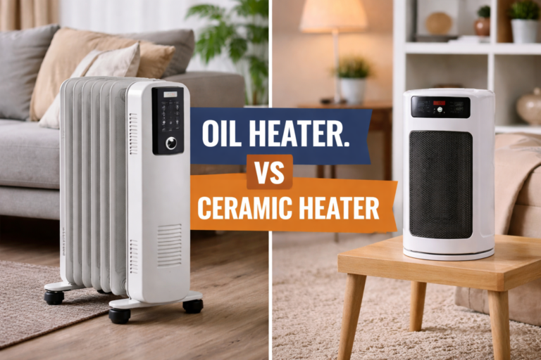 oil heater vs ceramic heater for small flats