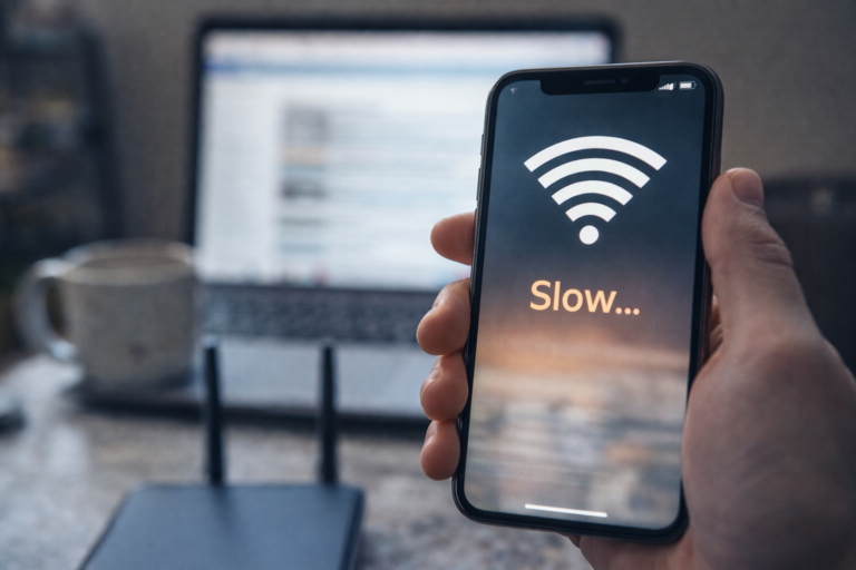 why is wifi slow even with full signal uk strong signal but slow internet speed on phone in flat home setup