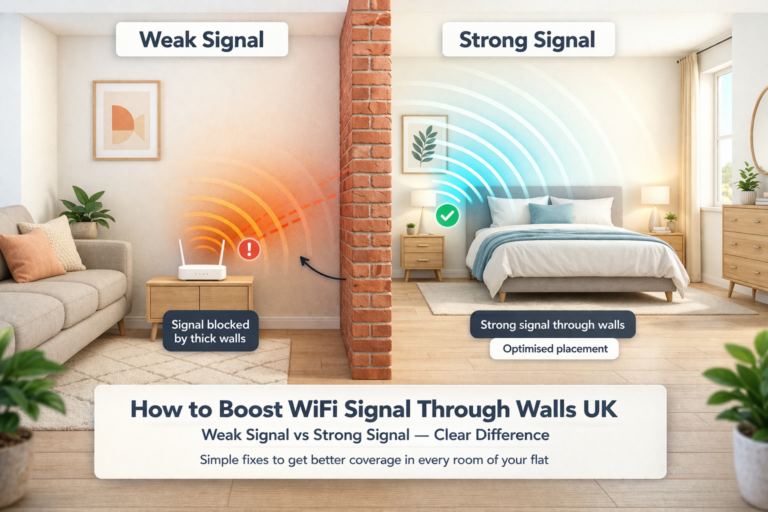how to boost wifi signal through walls uk with weak and strong signal comparison