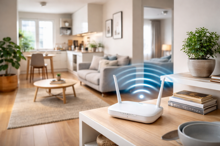 where to place wifi router in a small flat uk for best signal