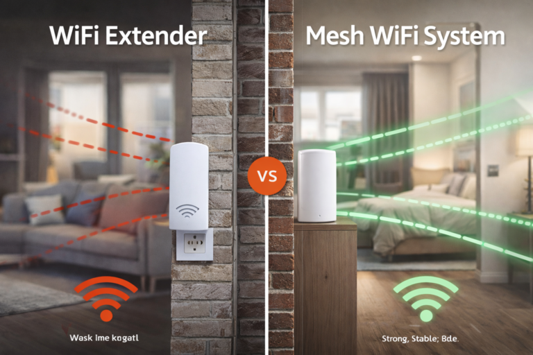 mesh vs wifi extender for thick walls uk