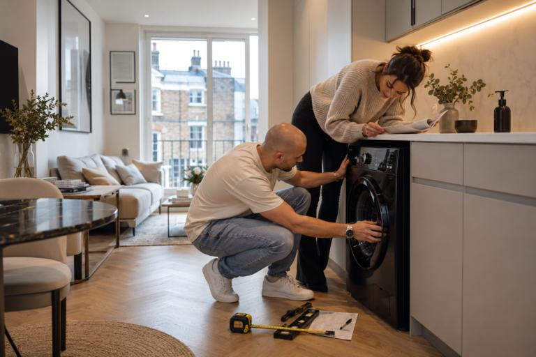 how to fit a washing machine in a small flat