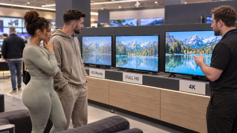 HD Ready vs Full HD vs 4K comparison for small TVs and viewing distance